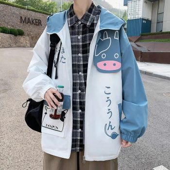 Kawaii Harajuku Womens Full Zip Hoodie