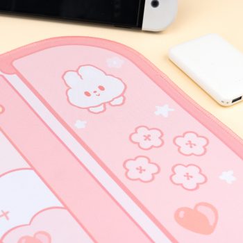Kawaii Pink Bunny Gaming Mouse Pad