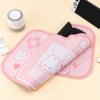 Kawaii Pink Bunny Gaming Mouse Pad
