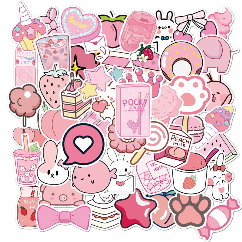 Kawaii Pink Cartoon Stickers