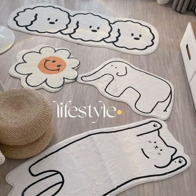 Non-slip Cute Animals Soft Shaggy Floor Mat