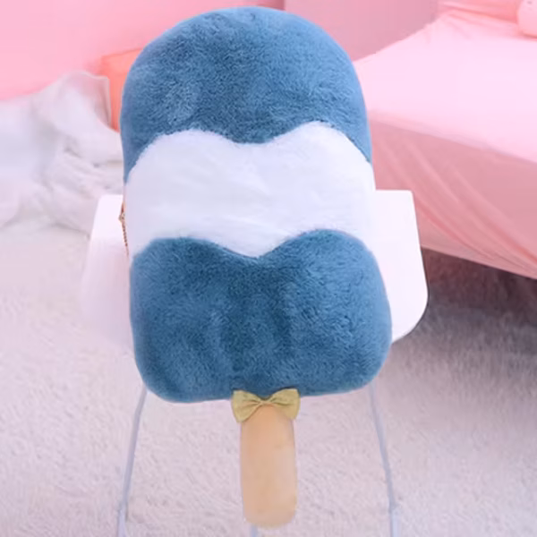 Ice Cream Plush Pillow royal blue ice cream plush