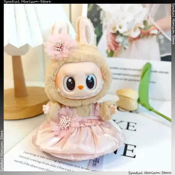 Labubu Buttercream Floral Pearl Tulle Dress