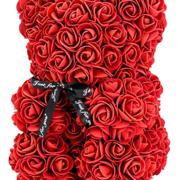 Red Rose Bear Red Rose Teddy Bear Side View Angle