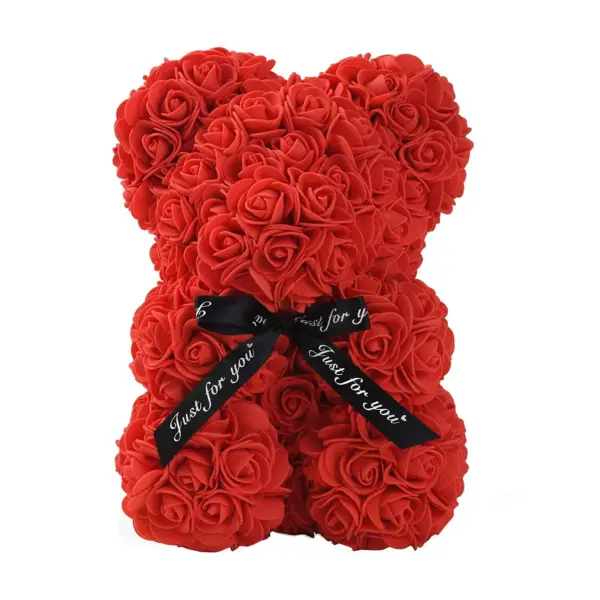 Red Rose Bear Red Rose Teddy Bear Front View