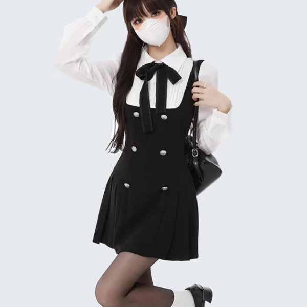 Black Scholarly Dress Set – kawaii gift idea for her