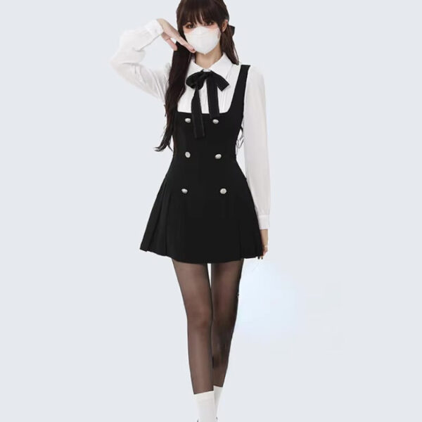 Black Scholarly Dress Set – buy kawaii dress online – kawaii gift