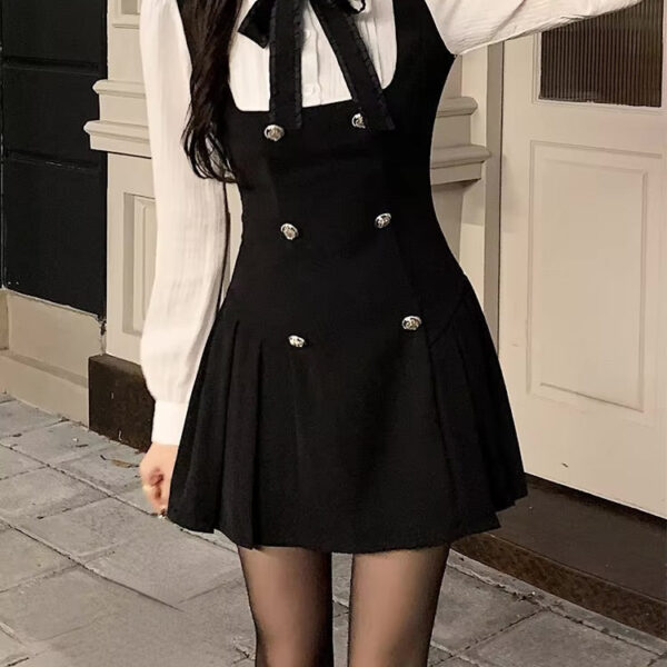 Black Scholarly Dress Set – cute kawaii dress gift for girlfriend