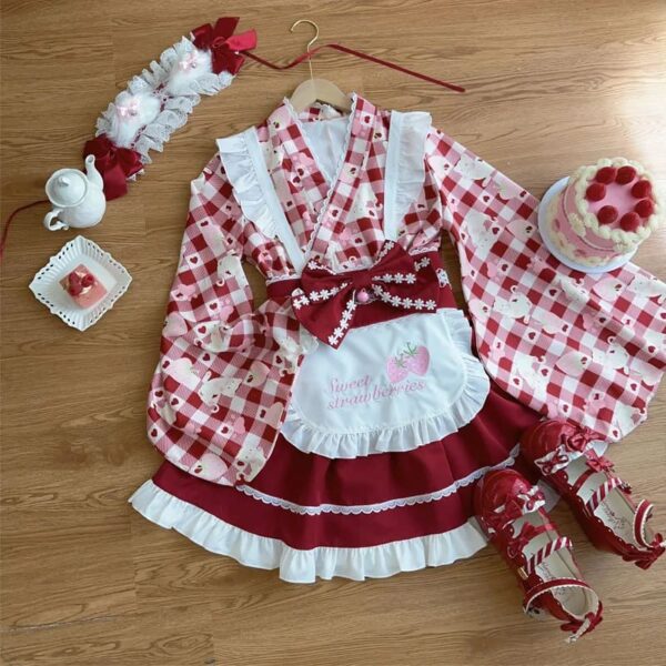 Sweet Strawberry Kimono – cute kawaii dress gift for girlfriend
