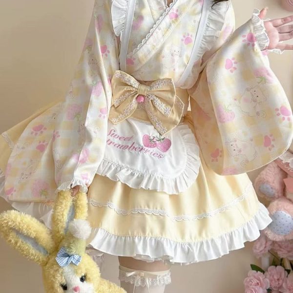 Sweet Strawberry Kimono
