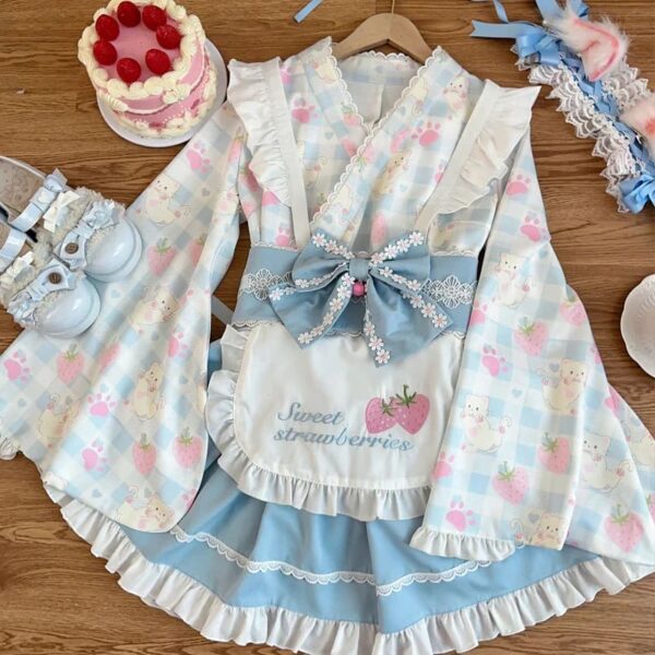 Sweet Strawberry Kimono – best kawaii gift for birthday