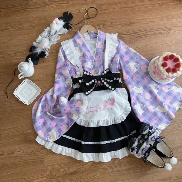 Sweet Strawberry Kimono – kawaii aesthetic gift for adults