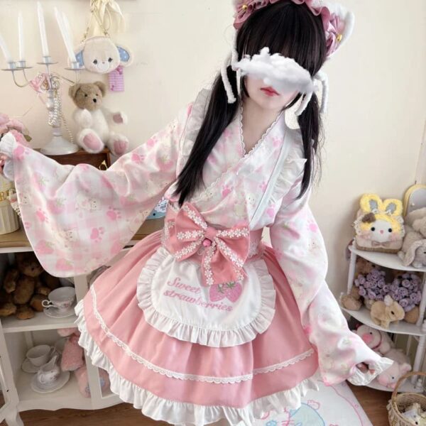 Sweet Strawberry Kimono – kawaii room decor and gift