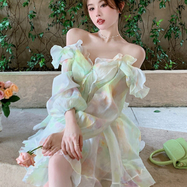 Tie-Dye Fairy Ruffled Dress Tie-Dye Fairy Ruffled Dress – kawaii gift idea for her