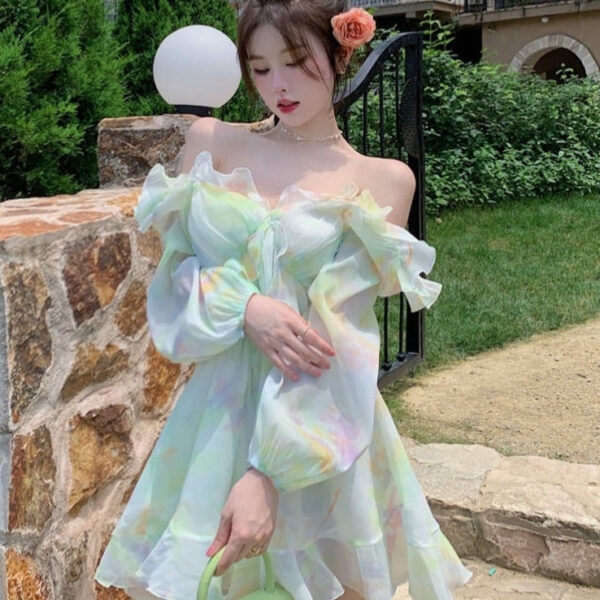 Tie-Dye Fairy Ruffled Dress Tie-Dye Fairy Ruffled Dress – cute kawaii dress gift for girlfriend