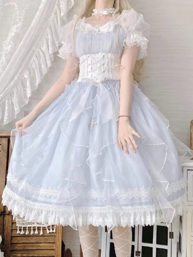 Light Blue Fairy Princess Dress — Kawaii Harajuku Dress | My Heart Teddy