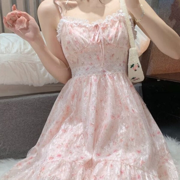 Pink Floral Whimsy Dress Pink Floral Whimsy Dress – best kawaii gift for birthday