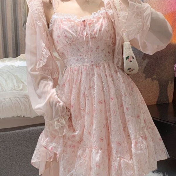 Pink Floral Whimsy Dress Pink Floral Whimsy Dress – kawaii aesthetic gift for adults