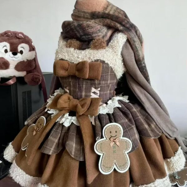 Tartan Gingerbread Dress Tartan Gingerbread Dress – kawaii gift idea for her