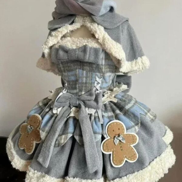 Tartan Gingerbread Dress Tartan Gingerbread Dress – kawaii room decor and gift