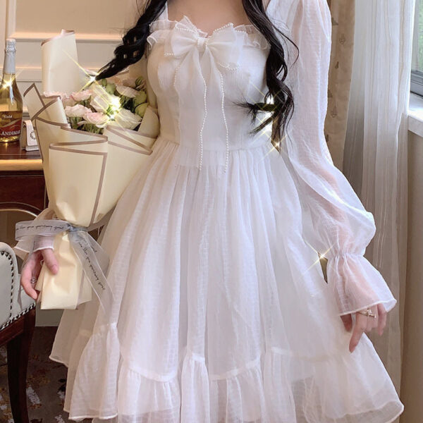 White Lace Princess Dress – buy kawaii dress online – kawaii gift