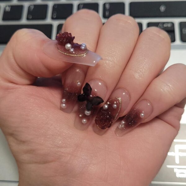 Butterfly Press-On Nails Butterfly Press-On Nails – cute kawaii makeup gift for girlfriend