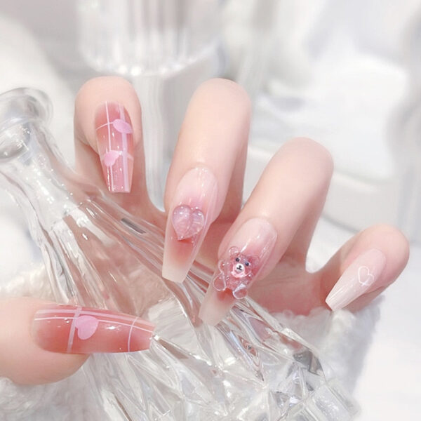 3D Pretty Princess Press On Nails – cute kawaii makeup gift for girlfriend