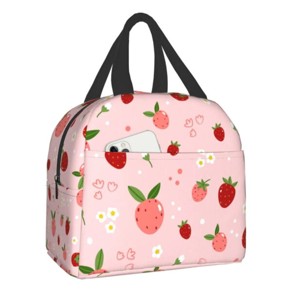 Strawberry Print Insulated Lunch Bags – kawaii gift idea for her