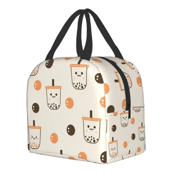 Boba Tea Print Insulated Lunch Bag – kawaii gift idea for her