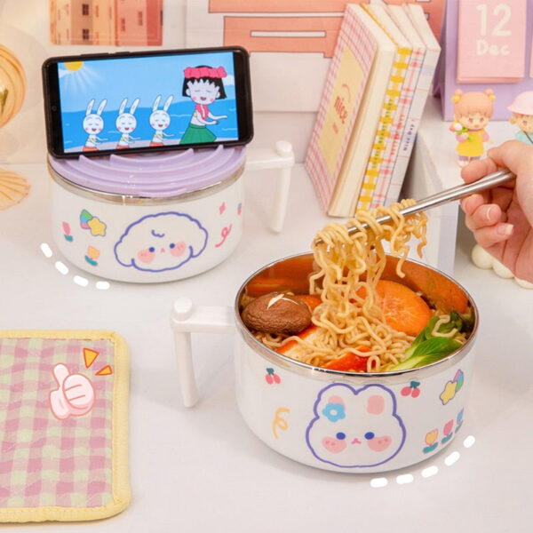 Ramen Bowl With Lid – kawaii aesthetic gift for adults