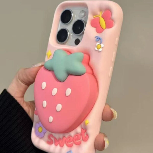 Sweet Strawberry Butterfly iPhone Case Sweet Strawberry Butterfly iPhone Case – buy kawaii phone cases online – kawaii gift