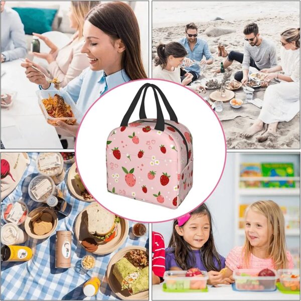 Strawberry Print Insulated Lunch Bags – best kawaii gift for birthday