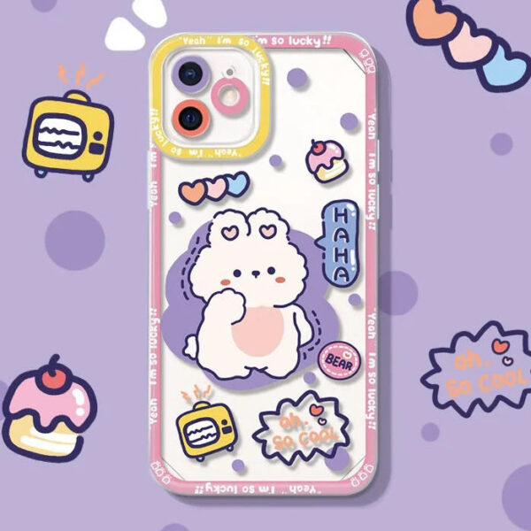 Sweet Bunny & Lovely Bear Samsung Phone Case – kawaii gift idea for her