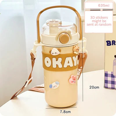 Kawaii Stainless Steel Thermos – soft kawaii plushie gift idea