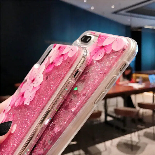Sakura Liquid Glitter iPhone Case – buy kawaii phone cases online – kawaii gift