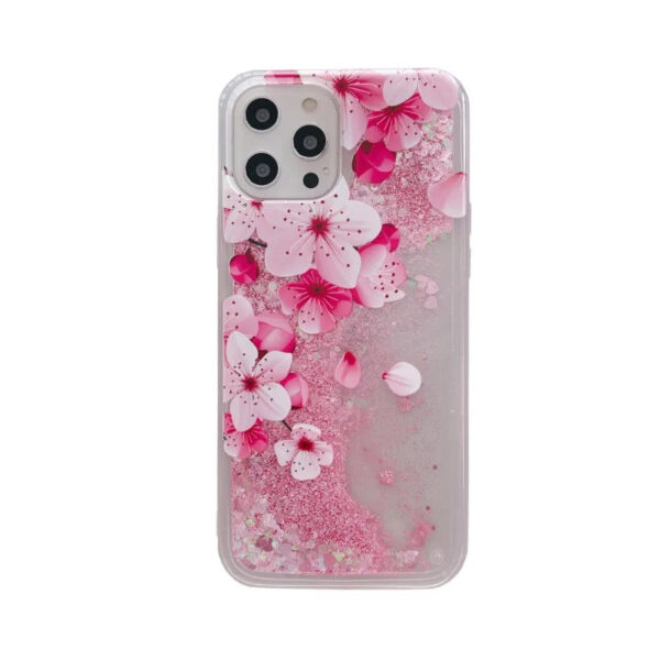 Sakura Liquid Glitter iPhone Case – cute kawaii phone cases gift for girlfriend
