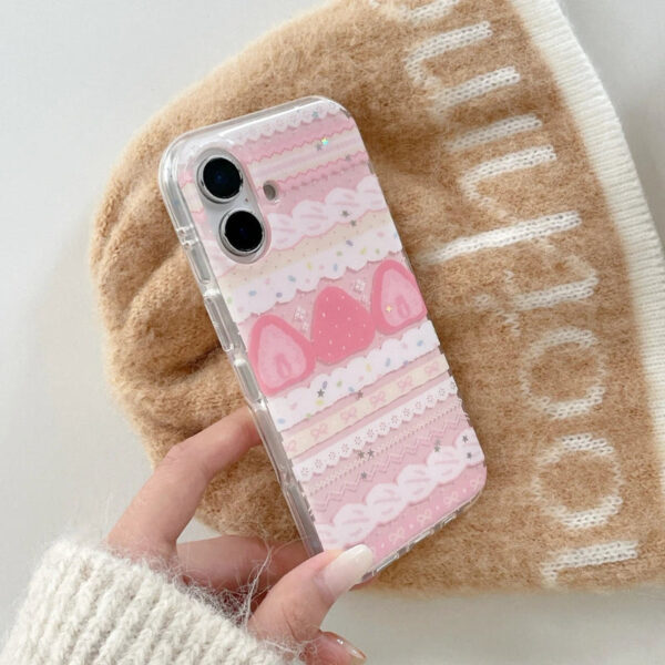 Strawberries & Cream Cake Samsung Phone Case Strawberries & Cream Cake Samsung Phone Case – soft kawaii plushie gift idea