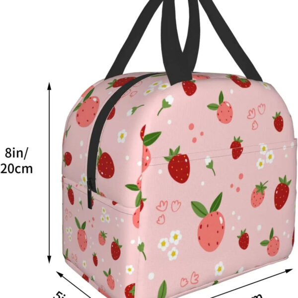 Strawberry Print Insulated Lunch Bags – buy kawaii bento box online – kawaii gift