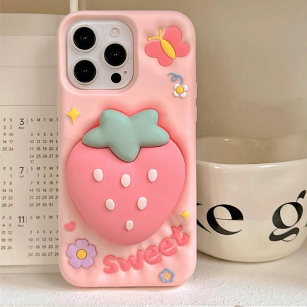 Sweet Strawberry Butterfly iPhone Case Sweet Strawberry Butterfly iPhone Case – kawaii gift idea for her