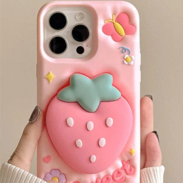 Sweet Strawberry Butterfly iPhone Case Sweet Strawberry Butterfly iPhone Case – cute kawaii phone cases gift for girlfriend