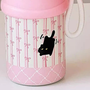 Kawaii Cat Pink Thermos Bottle Kawaii Cat Pink Thermos Bottle – kawaii gift idea for her