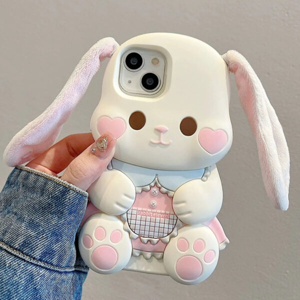 Plush Ears Bunny iPhone Case – kawaii gift idea for her