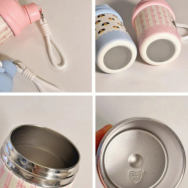 Kawaii Cat Pink Thermos Bottle Kawaii Cat Pink Thermos Bottle – kawaii aesthetic gift for adults