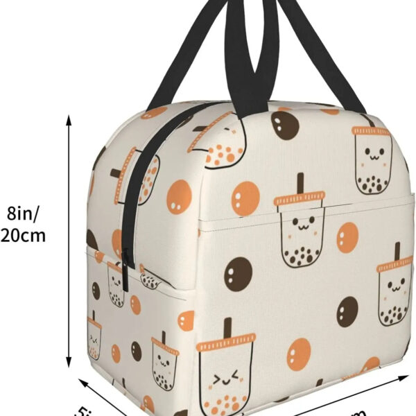 Boba Tea Print Insulated Lunch Bag – best kawaii gift for birthday