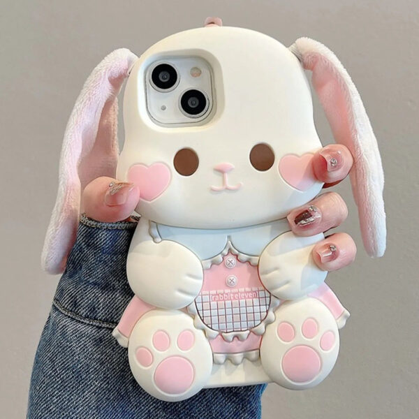 Plush Ears Bunny iPhone Case – best kawaii gift for birthday