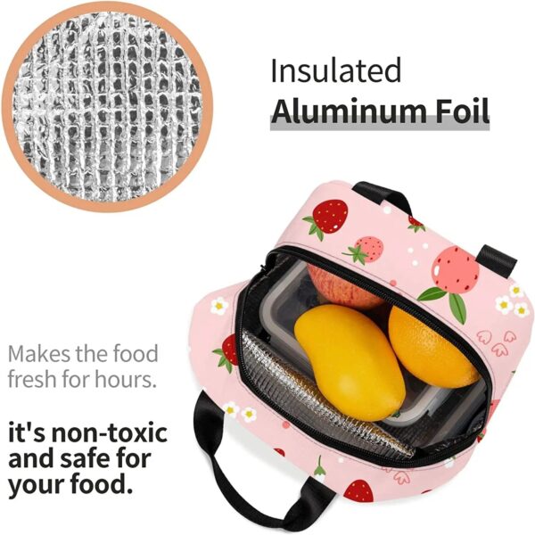 Strawberry Print Insulated Lunch Bags – kawaii gift idea for her