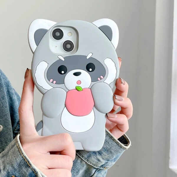 Red Panda & Raccoon iPhone Cases – soft kawaii plushie gift idea