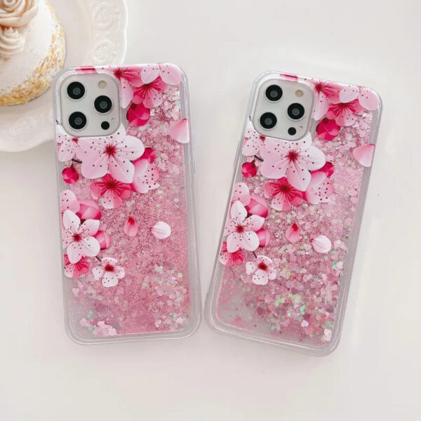 Sakura Liquid Glitter iPhone Case – buy kawaii phone cases online – kawaii gift