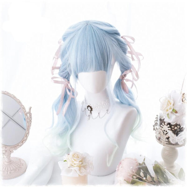 Baby Blue Wavy Wig Baby Blue Wavy Wig – kawaii gift idea for her
