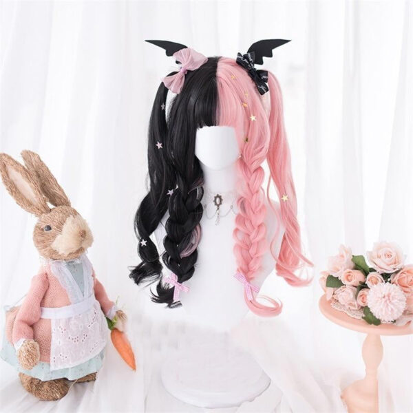 Black Pink Pastel Goth Wig Black Pink Pastel Goth Wig – cute kawaii wigs gift for girlfriend